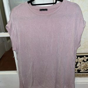 Zara pink and white stripped t-shirt